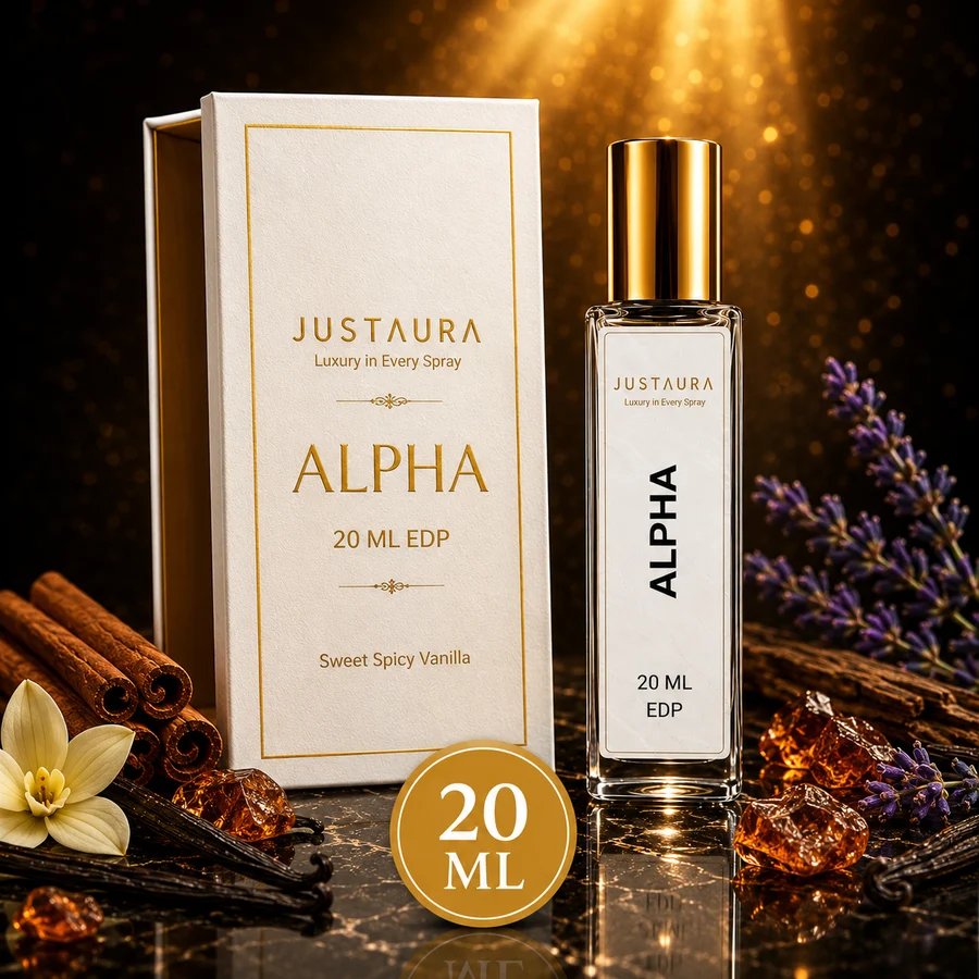 Alpha Pocket Perfume 20ml – Sweet Spicy Vanilla Unisex EDP | Bergamot, Cinnamon & Vanilla | JustAura - Image 7