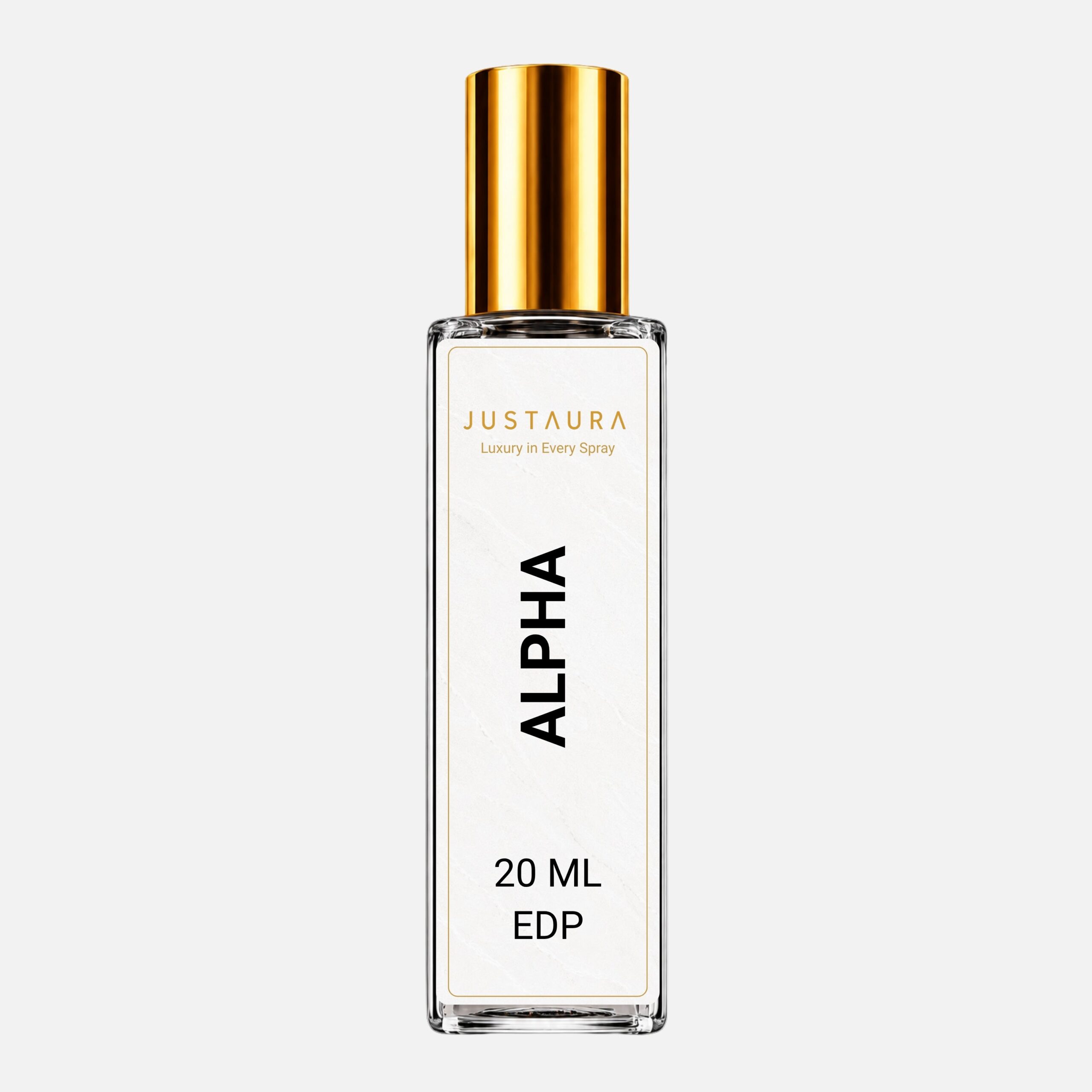 Alpha Pocket Perfume 20ml – Sweet Spicy Vanilla Unisex EDP | Bergamot, Cinnamon & Vanilla | JustAura
