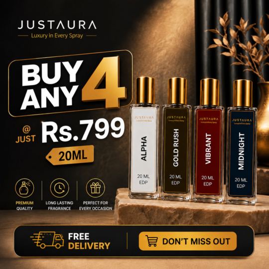 JustAura Signature Scents Gift Pack — 4 × 20ml
