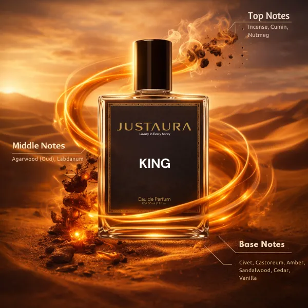 King Oud Perfume for Men – Black Rose & Sandalwood – 50ml - Image 2