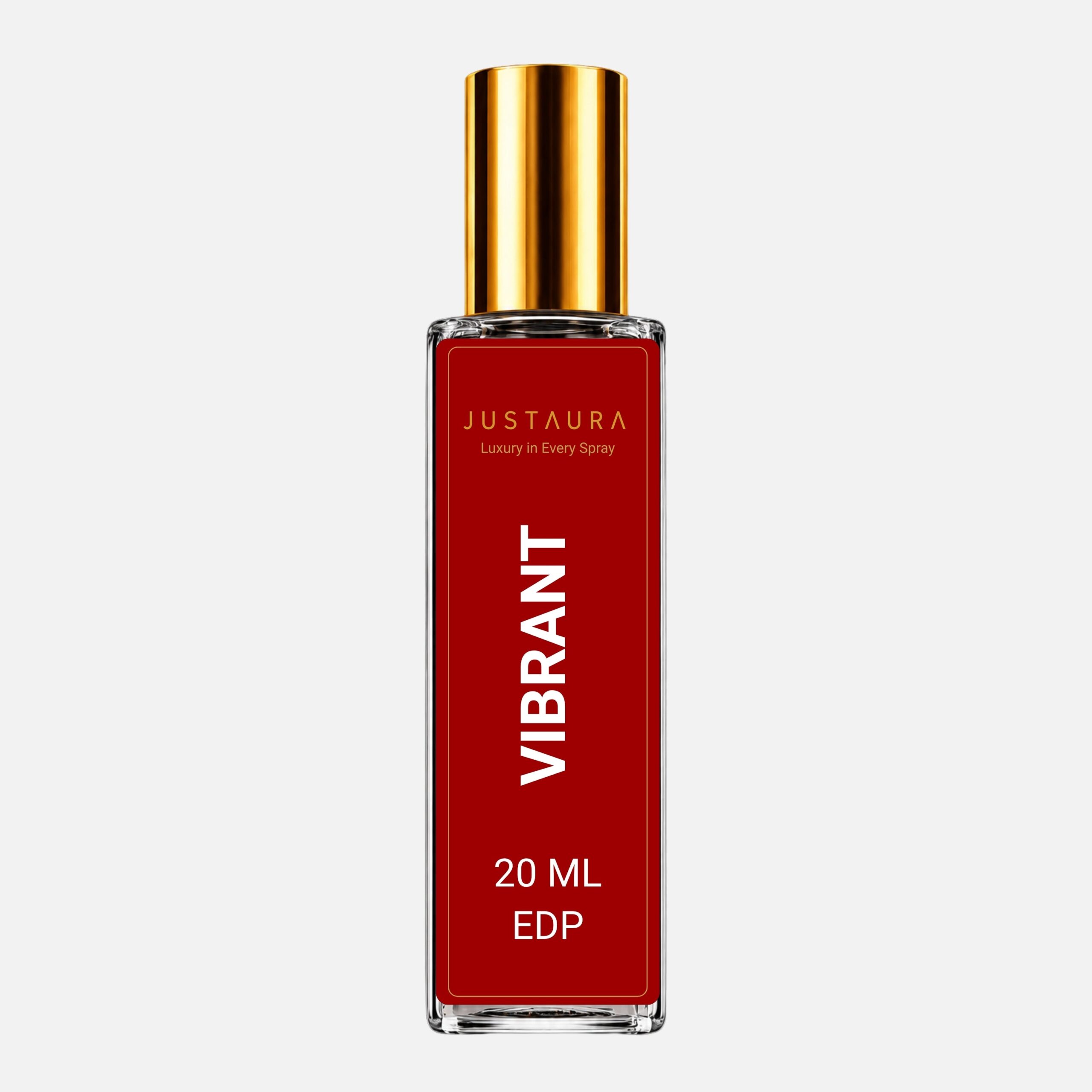 Vibrant Perfume 20ml – Sweet Fruity Unisex EDP | Red Fruits, Lychee & Vanilla | JustAura