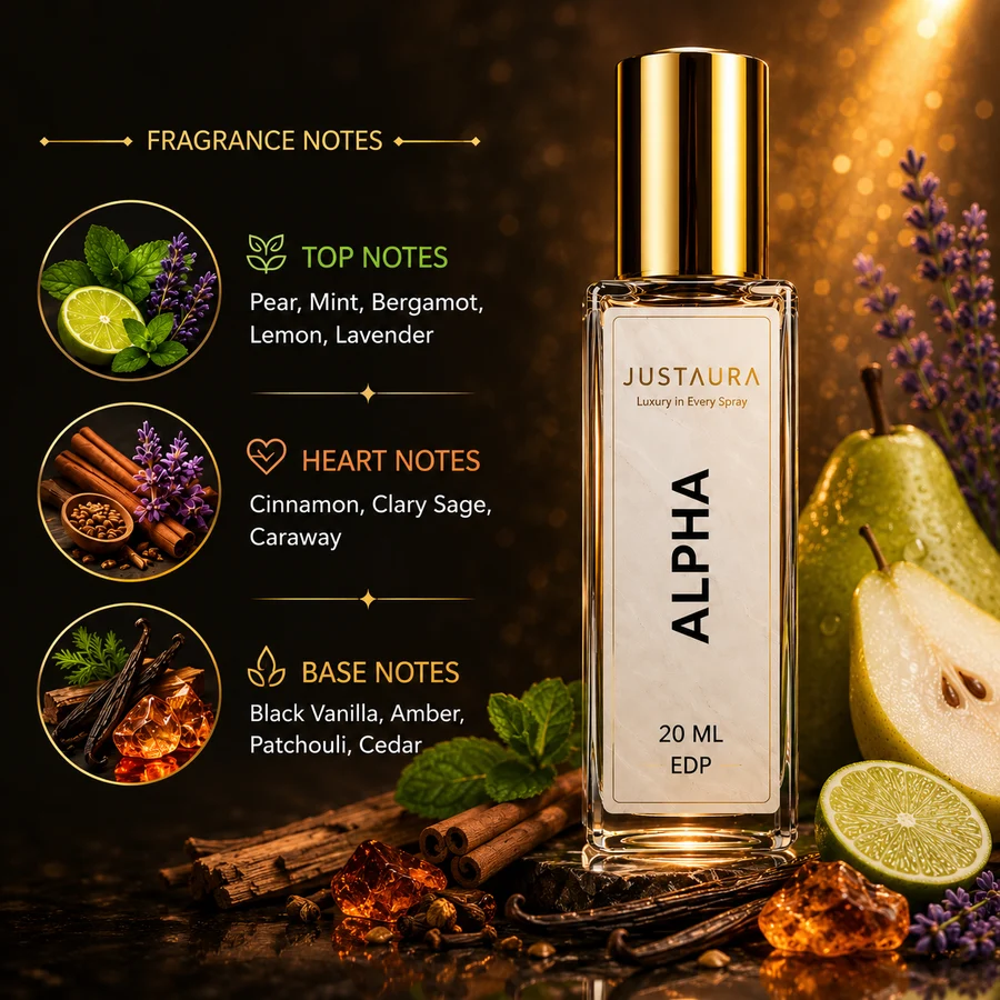 Alpha Pocket Perfume 20ml – Sweet Spicy Vanilla Unisex EDP | Bergamot, Cinnamon & Vanilla | JustAura - Image 6