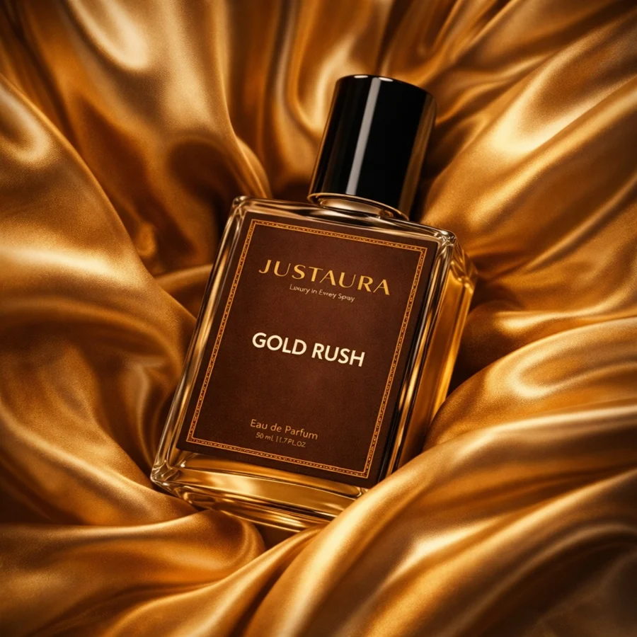 Gold Rush Sweet Woody Amber Perfume for Men – Apple, Cedar & Vanilla – 50ml - Image 3