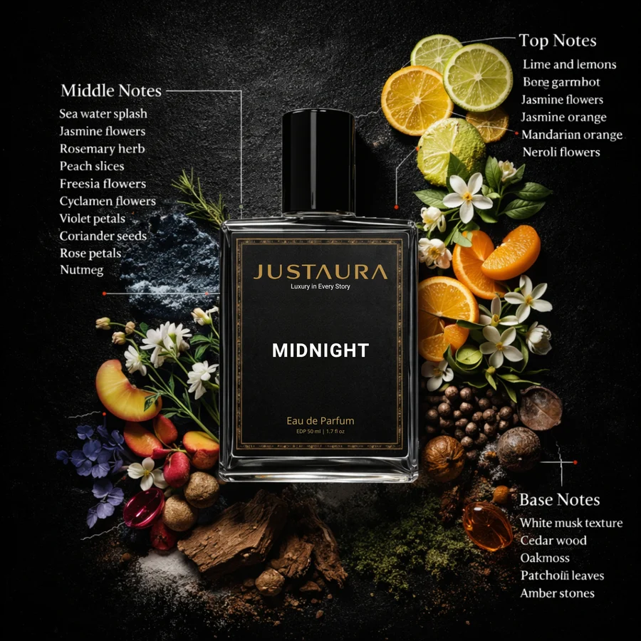 Midnight Fresh Aquatic Perfume for Men – Citrus & Musk – 50ml - Image 3